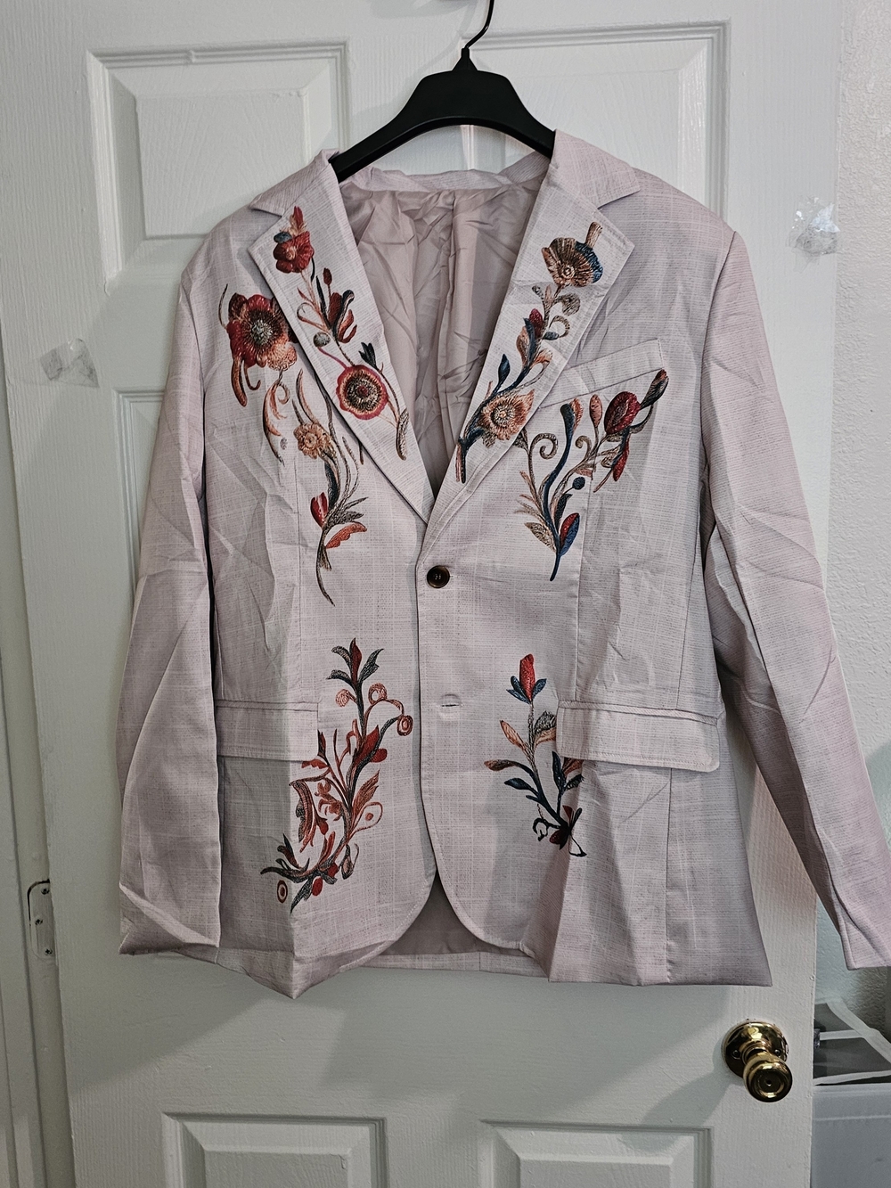 Western Embroidered Men's Floral Blazer Size XL
